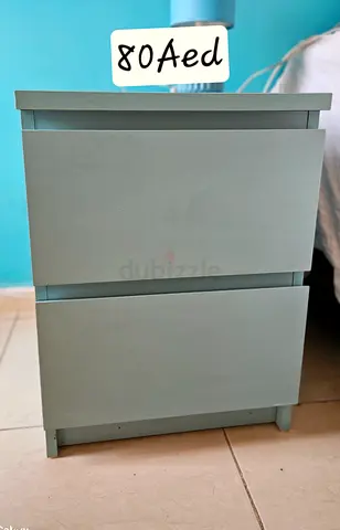 Ikea light tourquise 2-Drawer Bedside Table / Nightstand