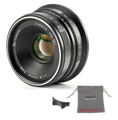 7artisans 25mm F1.8 APS-C Manual Fixed Lens for Fuji Cameras X-A1 X-A10 X-A2,X-A3 X-AT X-M1 XM2 X-T1