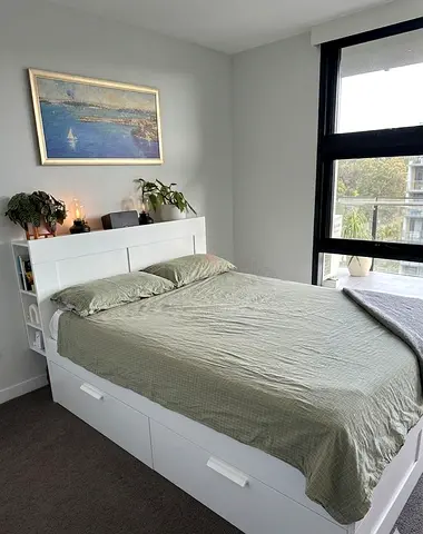 Ikea brimness Queen bed with Storage and Mattress