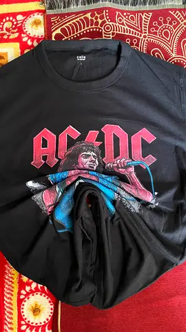 Black AC/DC Graphic Band T-Shirt - Size L