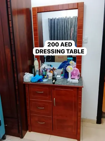 Wooden Dressing Table with Mirror - Good Condition