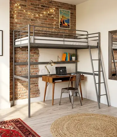 IKEA metal loft bed single size used good condition