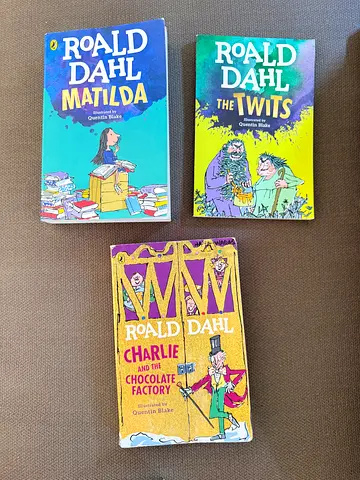 Set of 3 Roald Dahl paperbacks — Matilda, The Witches, Charlie and the Chocolate Factory