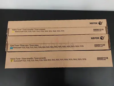 Xerox WorkCentre 7525 7530 7535 7545 7556 7830 7835 7840 7855 7970 cyan, yellow toner