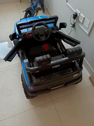 Blue Electric Ride-On Toy Car for Kids — Good Condition