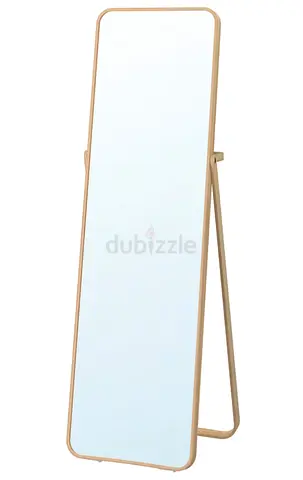 Full-Length Free-Standing Mirror with Wooden Frame