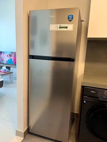 Midea Silver Refrigerator - Great Condition