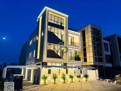 Luxury villa with direct garden views, 6200 sq ft built-up area, two floors and a rooftop with elevator. Freehold ownership for all nationalities, all