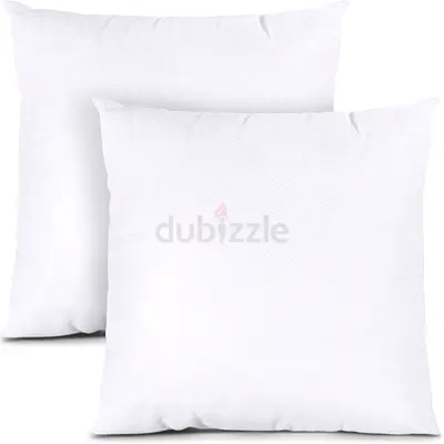 Set of 2 Plain White Cushion Inserts (50x50 cm)