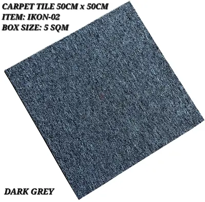 Carpet tile samples - Ikon Series (black, gray, brown, blue) - unused