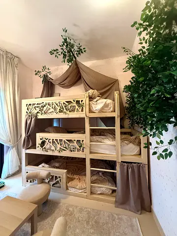 Metal Montessori-style Bunk  Playhouse Bed.