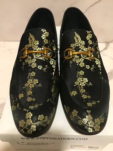 Brand New Steve Madden Men’s Casual Shoes – Black  Gold – US 12 / EU 45