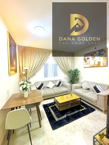 For monthly rent: One bedroom and living room, first occupancy, with bathroom, fully furnished, with internet, in Al Qasimia area, Sharjah
