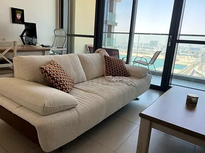 Modern Beige 3-Seater Sofa Bed — Comfortable, Great Condition