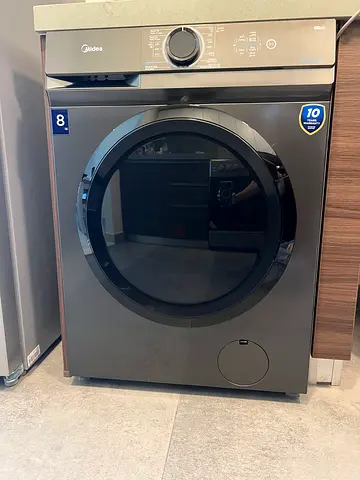 Midea 8kg Front Load Washer Dryer - Dark Silver, Great Condition