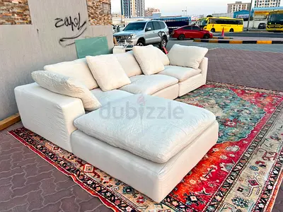 Marina home luscious feather filled sofa with footstool