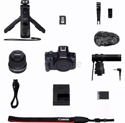 Canon EOS R50 Creator Kit + Mic + Tripod Grip
