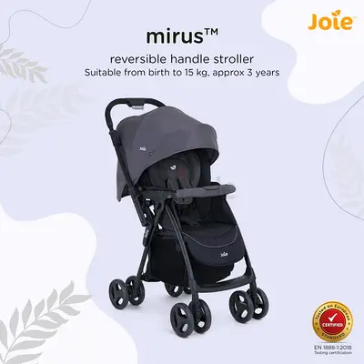 Joie Mirus Reversible Handle Stroller - Suitable from Birth to 15 kg (approx 3 years)