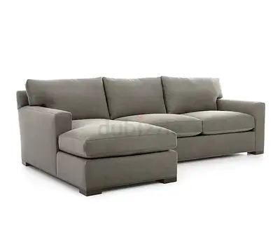 Light Grey L-shaped Sofa with Chaise - 3-Seater