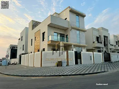 Corner Villa| ajman|al helio2|5 master rooms, majlis, 3 halls, roof|freehold|price includes registration fees and central A\C|negotiable.
