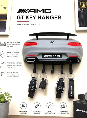 AMG GT Key Hanger Wall Mount ( 3D printed )