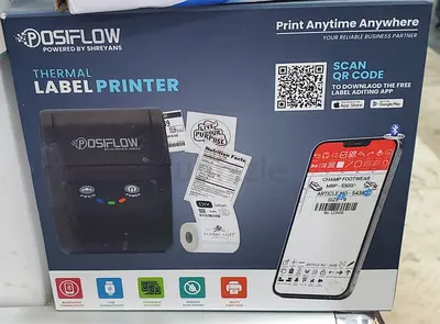 Posiflow 58mm Label Printer (2 in 1) - Thermal Label  Receipt Printer Thermal Label Printer