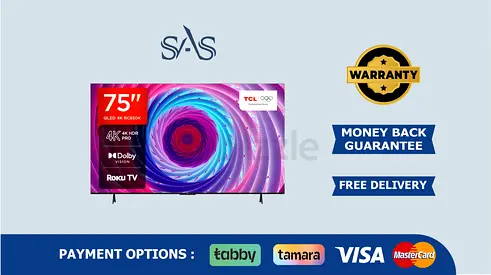 TCL 75 inch QLED Smart Tv | New - Free Delivery | Warranty | 75RC650