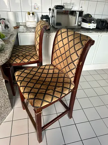 4 Wooden kitchen high Chairs