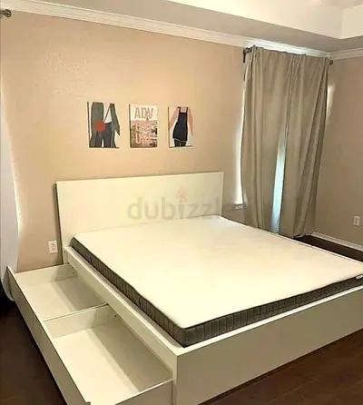 Malam king size bed 180/200cm bed with 2 storage drawers underneath and Ikea mattress