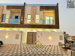 With electricity and water | Own a luxury villa in Al Yasmin, Ajman | 5 master bedrooms and a roof t