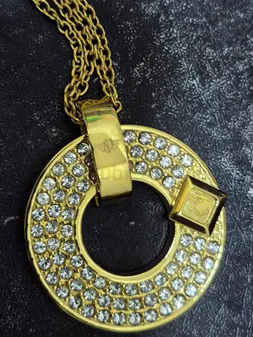 New modern double chain long police necklace with case