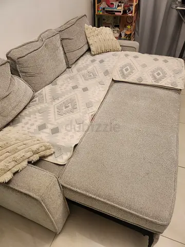 L shape three seater sofa with trundle bed with storage