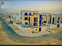 Corner villa | 7 rooms, majlis, 3 halls, pool, elevator| Freehold|Price including registration fees,