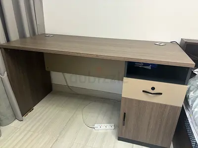 Wood Office Desk with Drawer  Cabinet