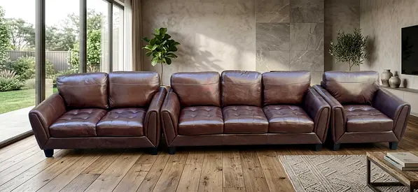 Sofa Leather 6 Seater
