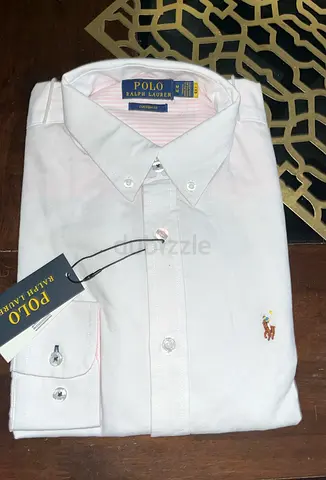 Polo Ralph Lauren Mens Long-Sleeve Button-Down Shirt (New, White) - Size M