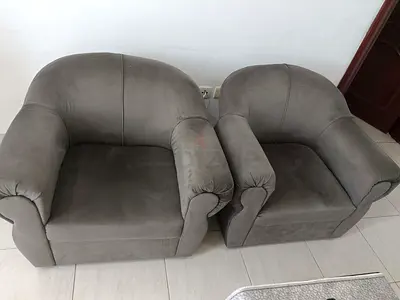 Used 3-Piece Sofa Set with Slipcovers and Coffee Table