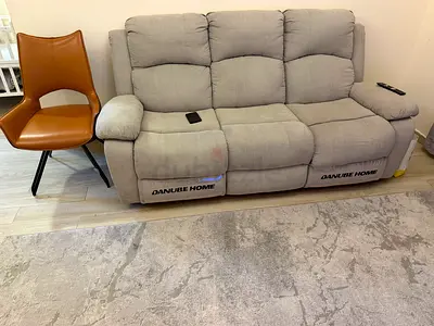 Light grey 3-seater Danube Home recliner sofa - good condition
