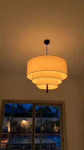 Modern Fabric Pendant Lamp – Warm White Ceiling Light