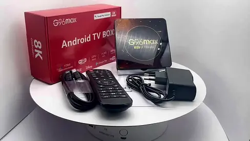 Android TV Box (8K) with Remote, Power Adapter and HDMI Cable - Good Condition
