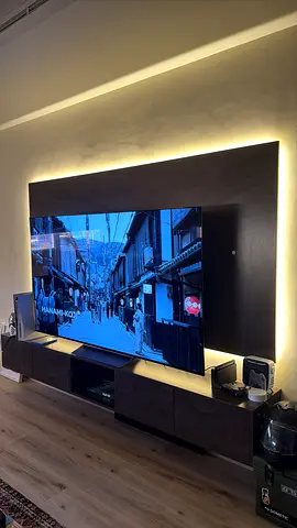 Tv boarder with led light and table + one large marble table + 2 side tables matches with large tabl