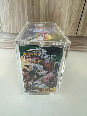 Evolving Skies Booster Box FACTORY SEALED Pokemon TCG with acrylic case