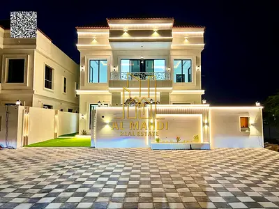 خصم خاص للكاش فيلا بسعر شامل رسوم التسجيل والتلميك على الشارع الرئيسي جاهزة للسكن في أرقي مناطق عجمان تملك حر لجميع الجنسيات
