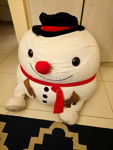Large Plush Snowman Soft Toy - Cute Holiday Decor