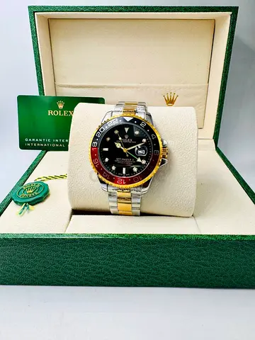 Rolex GMT-Master II style two-tone automatic watch with box and papers