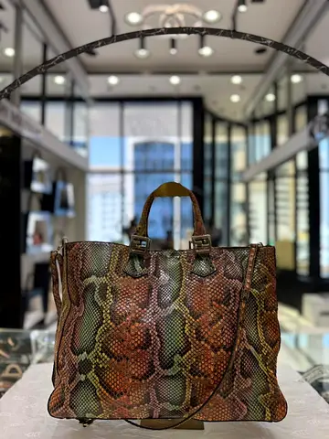 Fendi Multicolor Twins Python Tote Bag (Authentic/PreOwned)