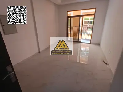 شقة غرفة وصالة للإيجار السنوي في المويهات 3 – عجمان | أول ساكن | تكييف مركزي | بلكونة | موقع مميز