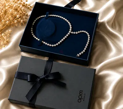 APM Monaco Riviera-Style Crystal Necklace with Original Gift Box