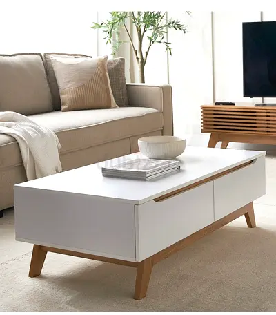 White  Oak TV Cabinet / Media Console - 120cm W x 40cm H