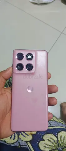Used pink Motorola edge 60 fusion under warranty smartphone with triple camera - good condition